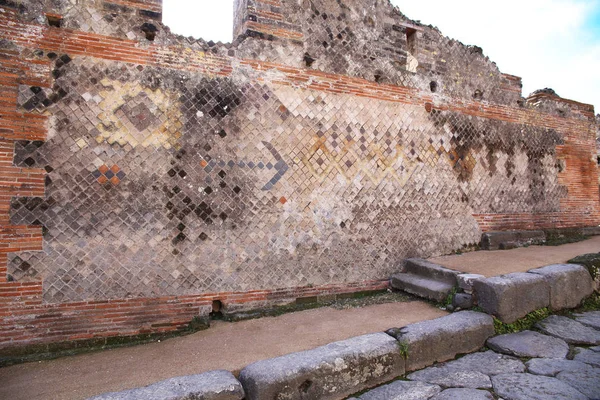 Talya Daki Vesuvio Dağı Nın Volkanik Patlaması Yüzünden Pompei Nin — Stok fotoğraf