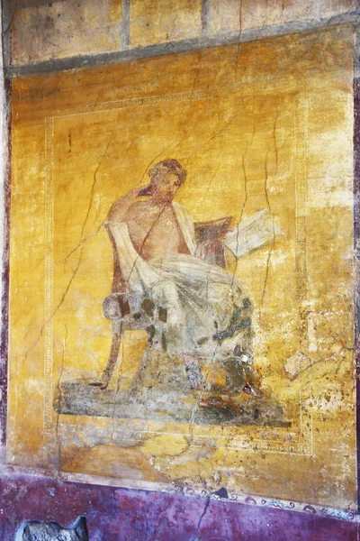 Pompeii, Italy: fresco paintings on ancient Roman walls