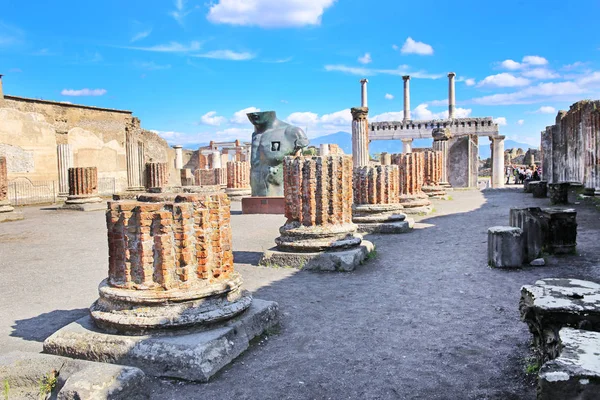 Руїни Стародавнього Міста Помпеї Зруйновані Виверженням Вулкану Везувіо Італія — стокове фото