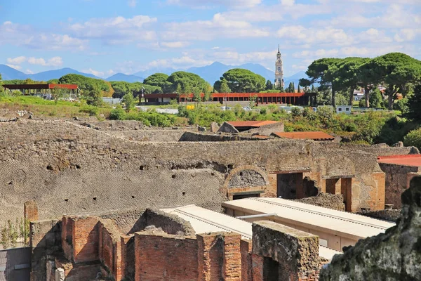 Ruïnes Van Oude Stad Pompeii Verwoest Door Vulkanische Uitbarsting Van — Stockfoto