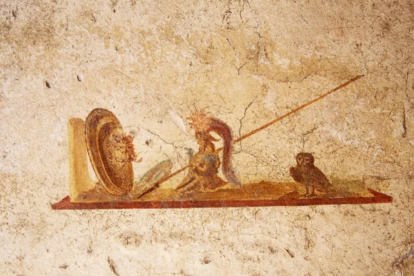 Pompeya Italia Pinturas Fresco Sobre Antiguas Murallas Romanas —  Fotos de Stock