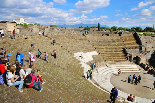 Pompeii Itálie Října 2016 Teatro Grande Velké Divadlo Pompejích Neapol Stock Fotografie