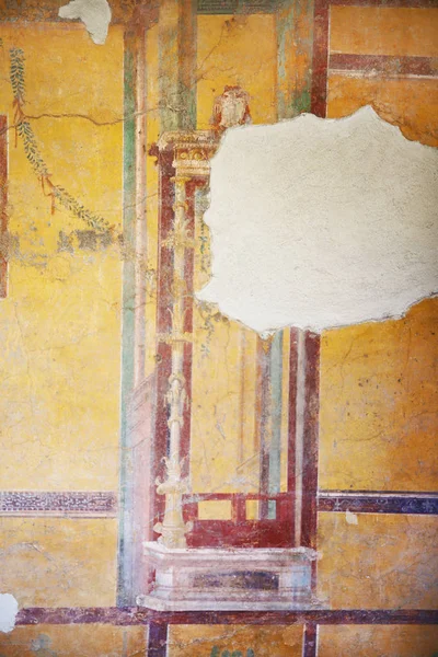 Pompeji Italien Fresco Målningar Gamla Romerska Murarna Stockbild