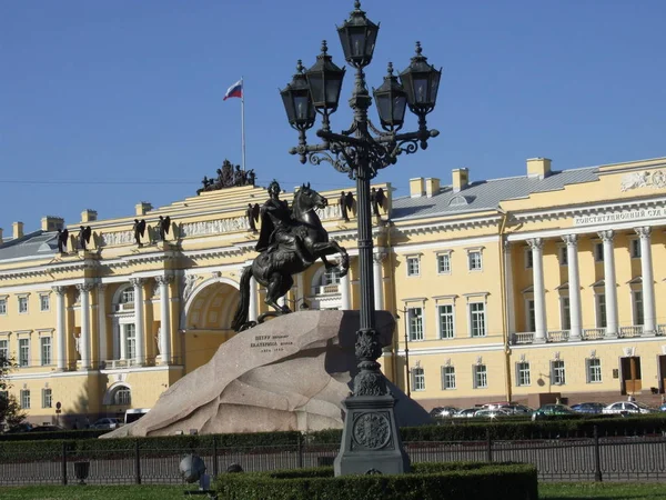 彼得大帝 青铜骑士 在圣彼得堡的纪念碑 — 图库照片