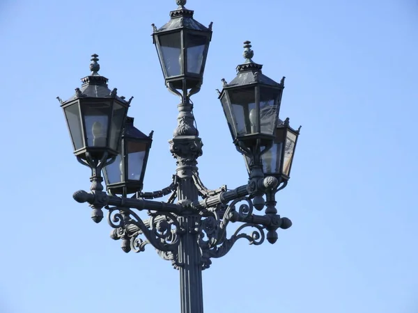 Wrought Iron Street Lamp Retro Style — Stock Photo, Image