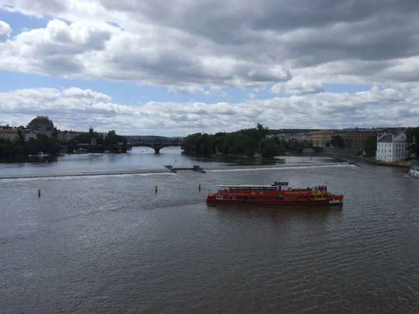 Panorama Van Praag Zomer Van Verre — Stockfoto