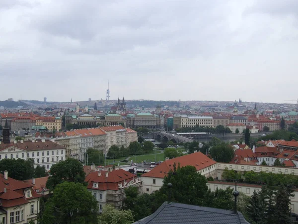 Panorama Praga Dalla Collina — Foto Stock