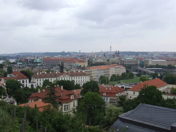 Panorama Praga Dalla Collina — Foto Stock