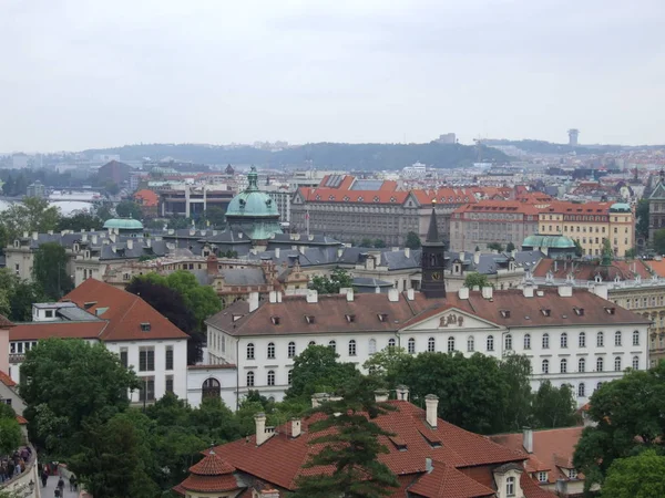 Panorama Praga Dalla Collina — Foto Stock
