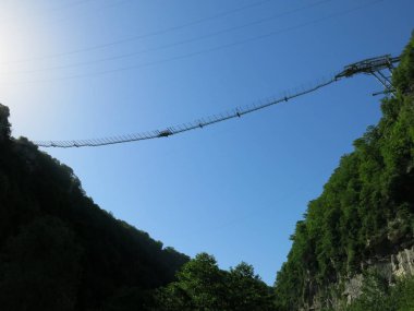 Sochi 'de yüksek asma köprü