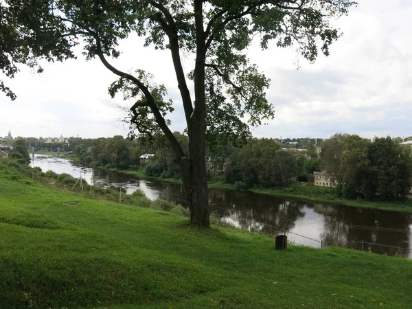 Torzhok Vista Sul Fiume Estivo — Foto Stock