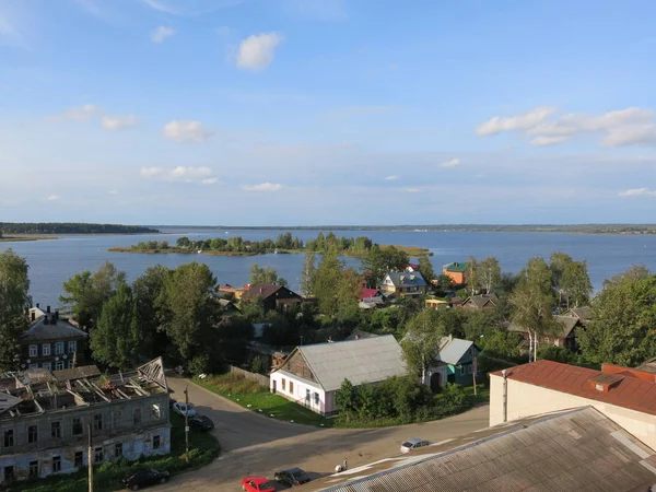 Panorámás Kilátás Nyílik Tartományi Orosz Város — Stock Fotó