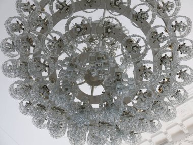 large crystal round chandelier