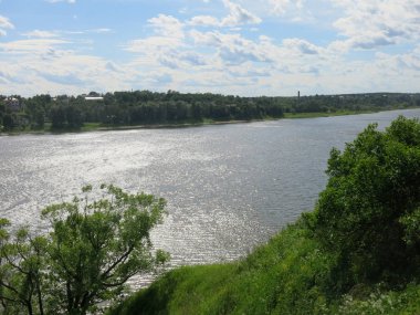 Yazın güzel Volga manzarası
