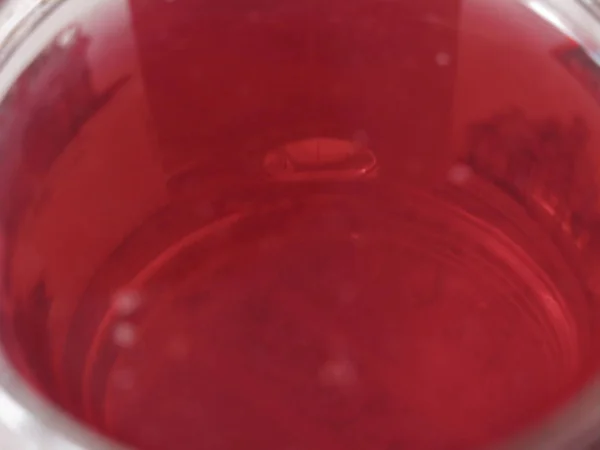 Boisson Rouge Dans Verre Compote Jus — Photo