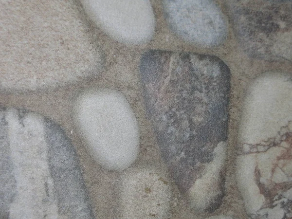 Orta Büyüklükteki Deniz Çakıl Taşlarının Kiremit Taklidi — Stok fotoğraf