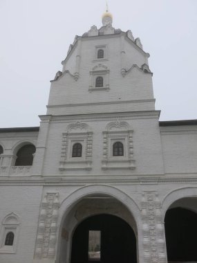 Kasvetli havada Kazan beyaz Kremlin