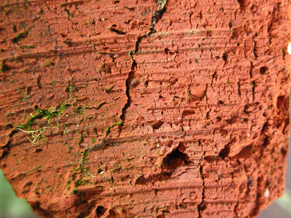 Επιφάνεια Τραχύ Κόκκινο Τραχύ Τούβλο — Φωτογραφία Αρχείου