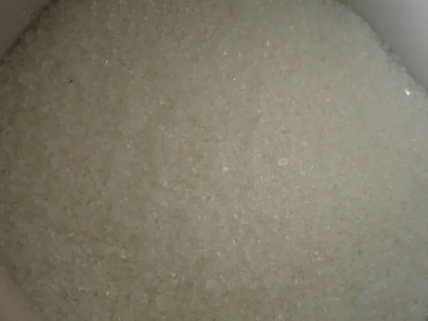 Λευκή Ζάχαρη Ένα Μπολ Ζάχαρης — Φωτογραφία Αρχείου