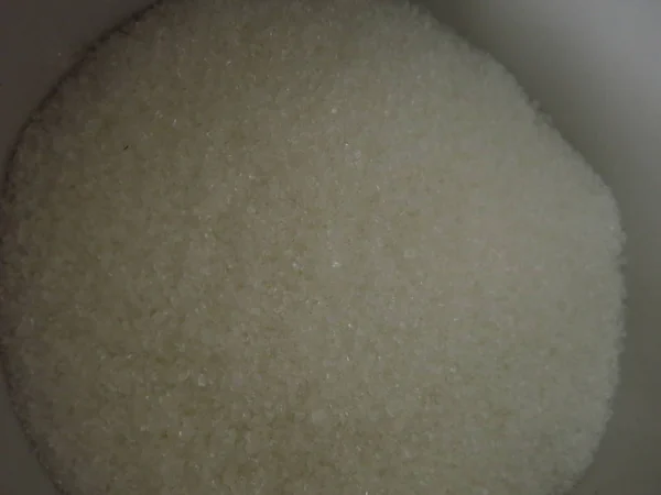 Белый Сахар Сахарной Чашке — стоковое фото