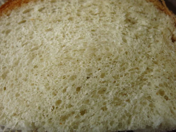 Domácí Pečený Bílý Chléb Hrubě — Stock fotografie