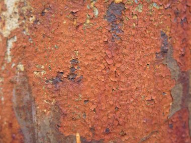Metal üzerinde kırmızı pas dokusu
