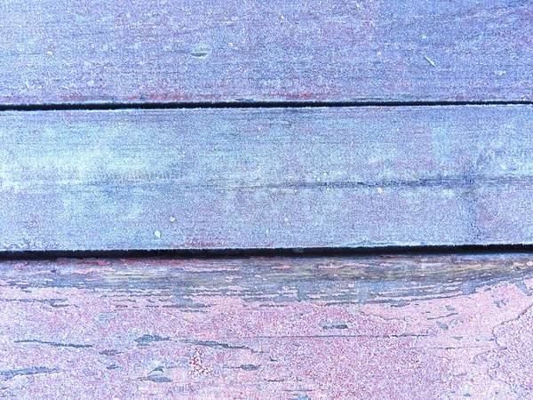Blue Red Frosted Wooden Boards Peeling Paint — Stock Photo, Image