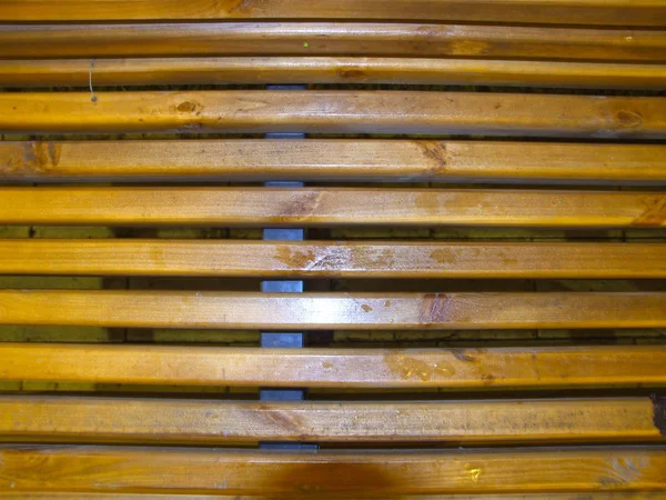 Textura Dřevěných Paralelních Lamel Lavice — Stock fotografie