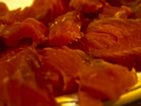 Мясная Красная Рыба Форель Розовый Лосось Праздничный Ужин — стоковое фото