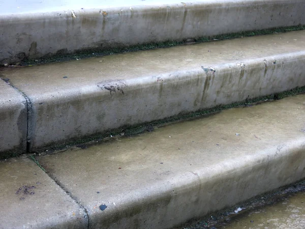 Gray Concrete Street Stairs Winter — Stock Photo, Image