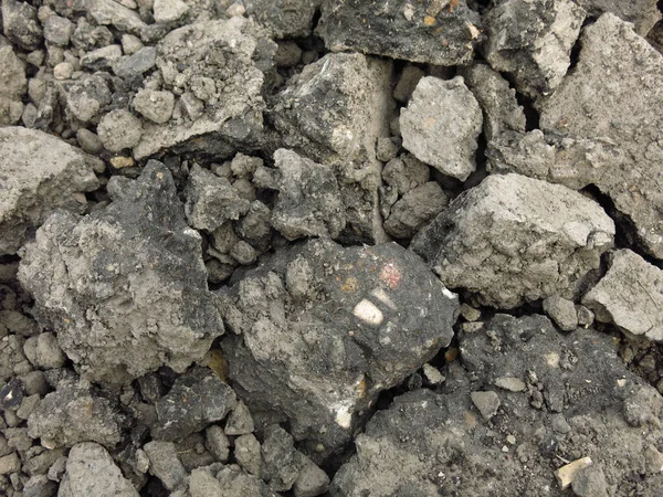 Graue Asphaltbrocken Einem Haufen — Stockfoto