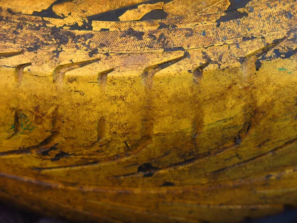 黄色橡胶轮胎的纹理 — 图库照片