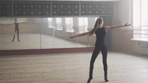 Conceito de Escola de Treinamento de Dançarina de Balé — Vídeo de Stock