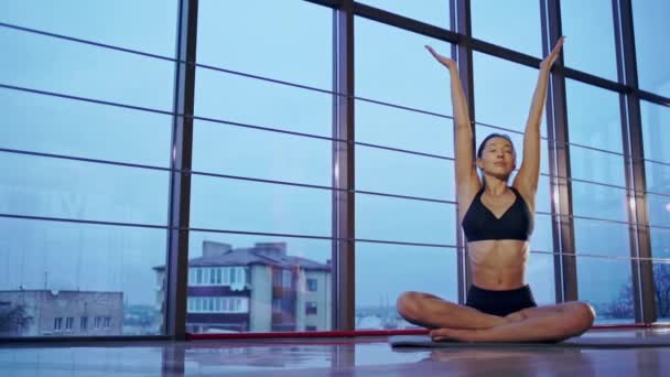 コンテンツの女性両手を瞑想 — ストック動画