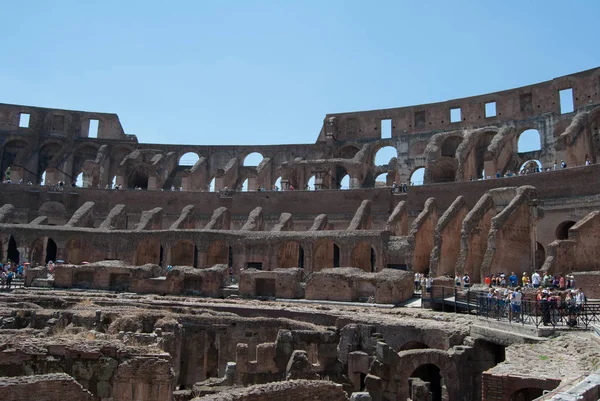 Das Kolosseum Inneren Römische Architektur Mit Steinen Antike Und Historische — Stockfoto
