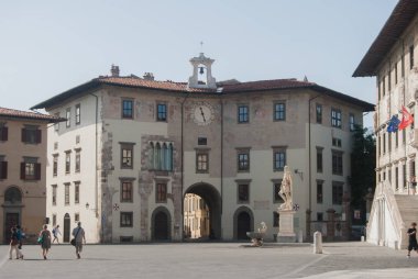 Pisa, İtalya - 3 Ağustos 2013: Piazza dei Cavalieri Tuscany 'deki Pisa' da.