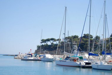 Marsilya, Provence 'deki deniz kenarı ve şehir manzaralı güzel bir liman.