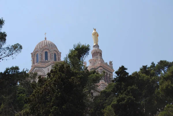 Marseille Basilique Notre Dame Garde Bonne Mre Die Basilika Unserer — Stockfoto