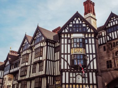 Londra, İngiltere - 28 Eylül 2015: La Libert / Liberty Mağazası, Neo Tudor binası, Regent Caddesi - Soho, Westminster