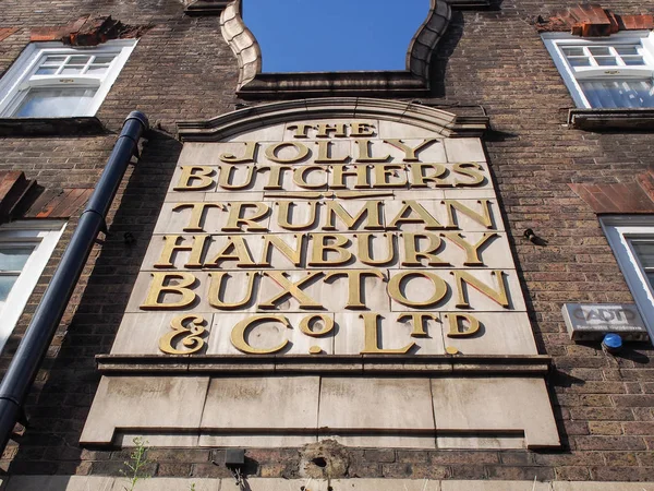 Londres Inglaterra Septiembre 2015 Jolly Butchers Truman Handbury Buston Ltd — Foto de Stock