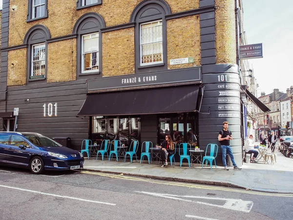 Londres Inglaterra Septiembre 2015 Franze Evans Café Restaurante Shoreditch — Foto de Stock