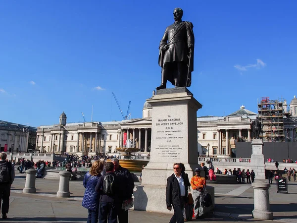 2015年9月29日 英国威斯敏斯特特拉法加广场 Trafalgar Square Westminster 雕塑家威廉 贝恩斯 William Behnes 的亨利 — 图库照片