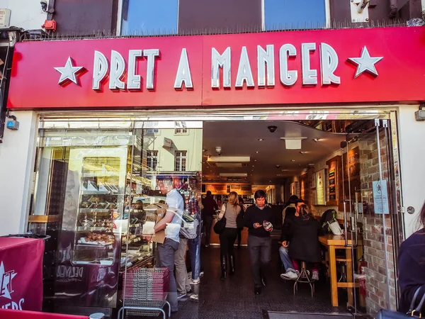 Londres Inglaterra Septiembre 2015 Fachada Pret Manger Establos Camden Market — Foto de Stock