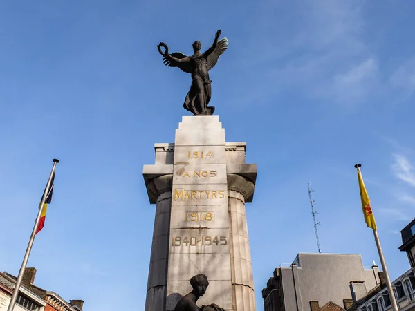 Charleroi Belgium December 2019 Monument Aux Martyrs Mmorial Sculpture Bronze — ストック写真