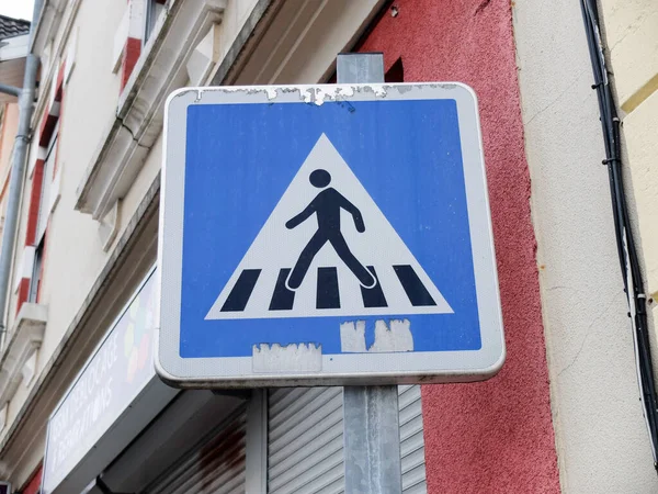Pedestrian Crossing Road Sign — Stock Photo, Image