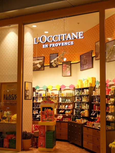 Loccitane Provence Storefront Occitane Brand Cosmetic Products Created 1976 Olivier — Stock Photo, Image