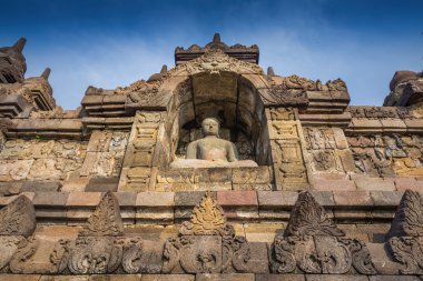 Borobudur Tapınağı 'ndaki Stupas, Central Java, Endonezya