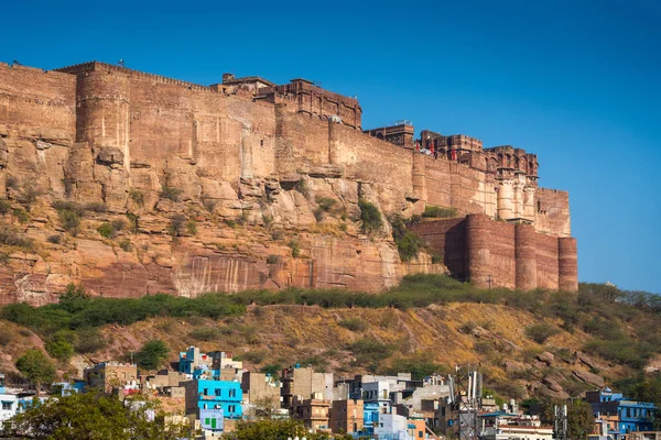 Mehrangarh Fort v Jodhpuru, Rajasthan, Indie — Stock fotografie