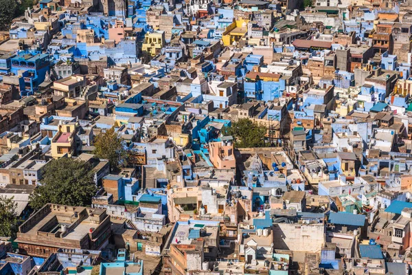 Jodhpur Μπλε Πόλη Στο Ρατζαστάν Ινδία Θέα Από Φρούριο Mehrangarh — Φωτογραφία Αρχείου