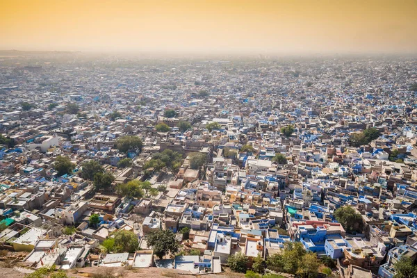 Jodhpur Anzeigen Die Blaue Stadt Rajasthan Indien Vom Mehrangarh Fort — ストック写真